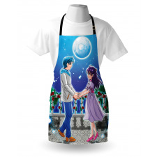 Romantic Manga Couple Apron