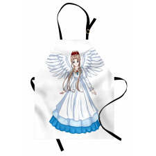 Cartoon with Angel Wings Apron