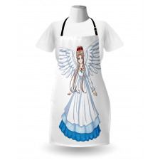 Cartoon with Angel Wings Apron