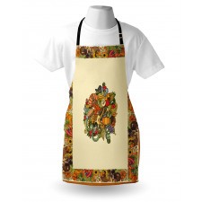 Pumpkin Wreath Bow Apron