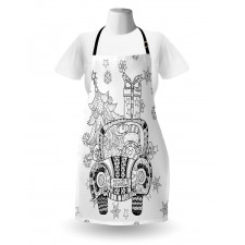 Black and White Xmas Apron