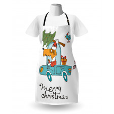 Dog in Vintage Car Apron