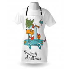 Dog in Vintage Car Apron