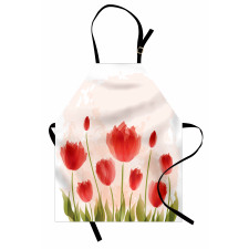 Romantic Tulip Blossoms Apron