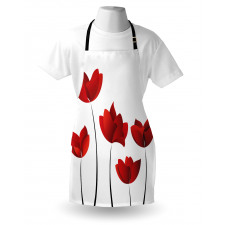 Vivid Rose Flower Petal Apron