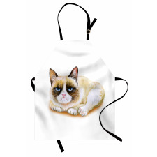 Grumpy Angry Cat Love Apron