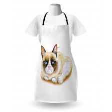 Grumpy Angry Cat Love Apron