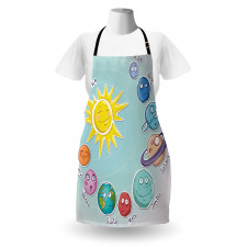 Cartoon Sun Planets Apron