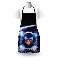 Funny Astronaut Cat Humor Apron