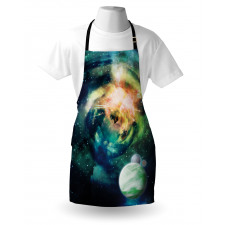 Spiral Galaxy and Planets Apron