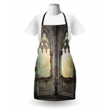 Oriental Rose and Flower Apron