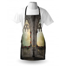 Oriental Rose and Flower Apron