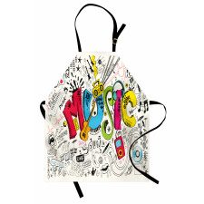 Pop Art Doodle Style Art Apron