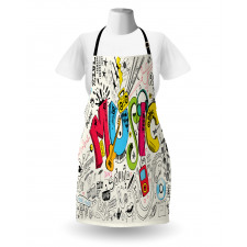 Pop Art Doodle Style Art Apron