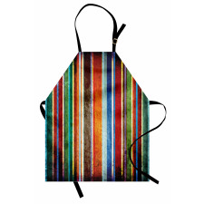 Retro Colorful Bands Apron