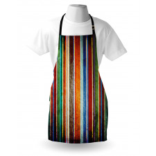 Retro Colorful Bands Apron