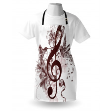 Floral Design with Birds Apron