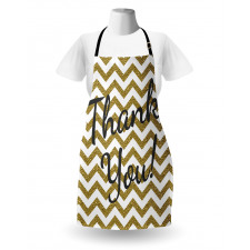 Thank You Words ZigZag Apron