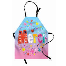 French Words with Hearts Apron