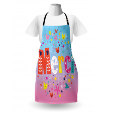 French Words with Hearts Apron