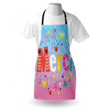 French Words with Hearts Apron