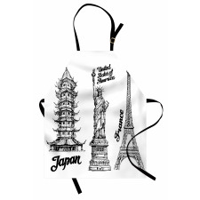 Japan Paris Building Apron