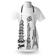 Japan Paris Building Apron