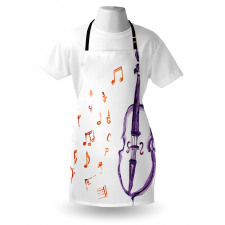 Musical Note Black Theme Apron