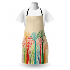 Colorful Abstract Trees Apron