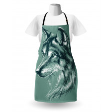 Wild Exotic Wolf Image Apron