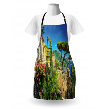 Village Trees Blossoms Apron