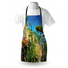 Village Trees Blossoms Apron