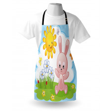 Çocuklar için Mutfak Önlüğü Sevimli Güneş ve Tavşan