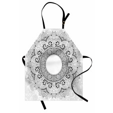 Çiçekli Mutfak Önlüğü Mandala Çiçek Desenli