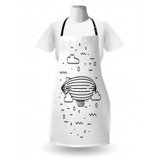 Clouds Balloons Sketch Apron