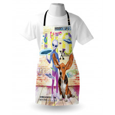 Alien and Dog Apron