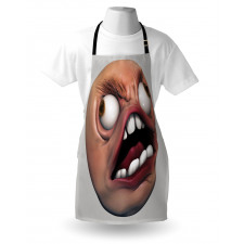 Angry Rage Meme Guy Fun Apron