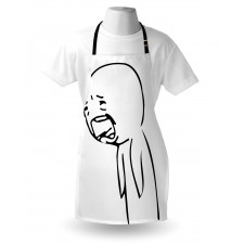 Online Emoji Sad Comics Apron