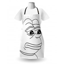 Crying Frog Meme Cartoon Apron