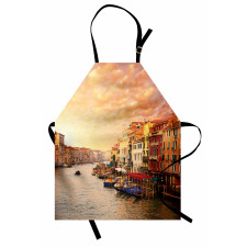 Romantik Mutfak Önlüğü Venedik'te Gün Batımı