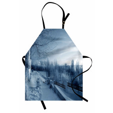 Ice Cold Snowy Scenery Apron