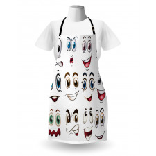 Hand Drawn Emoji Faces Apron