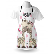 Baby Giraffes and Hearts Apron