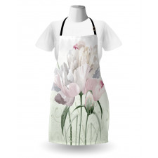 Pink Rose Tulip Abstract Apron