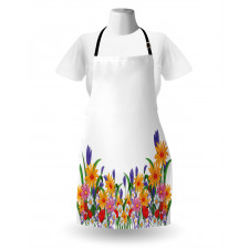 Cartoon Garden Tulips Apron