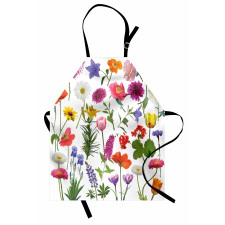 Colored Roses Tulips Apron