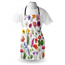 Colored Roses Tulips Apron