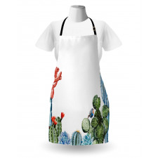 Cactus Flowers Birds Apron