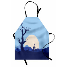 Rising Moon in Forest Apron