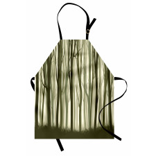 Orman Mutfak Önlüğü Yeşil Bambu Desenli